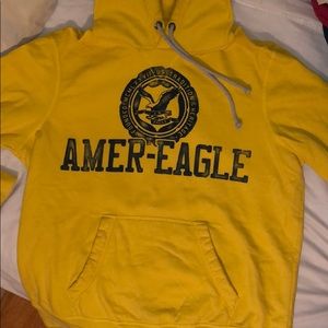 Yellow and Navy vintage American Eagle Sweatshirt